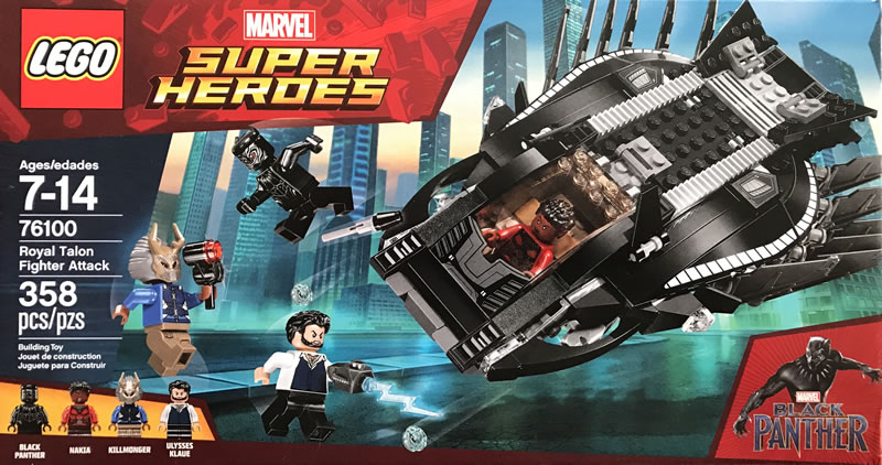 lego super heroes marvel black panther royal talon fighter attack 76100